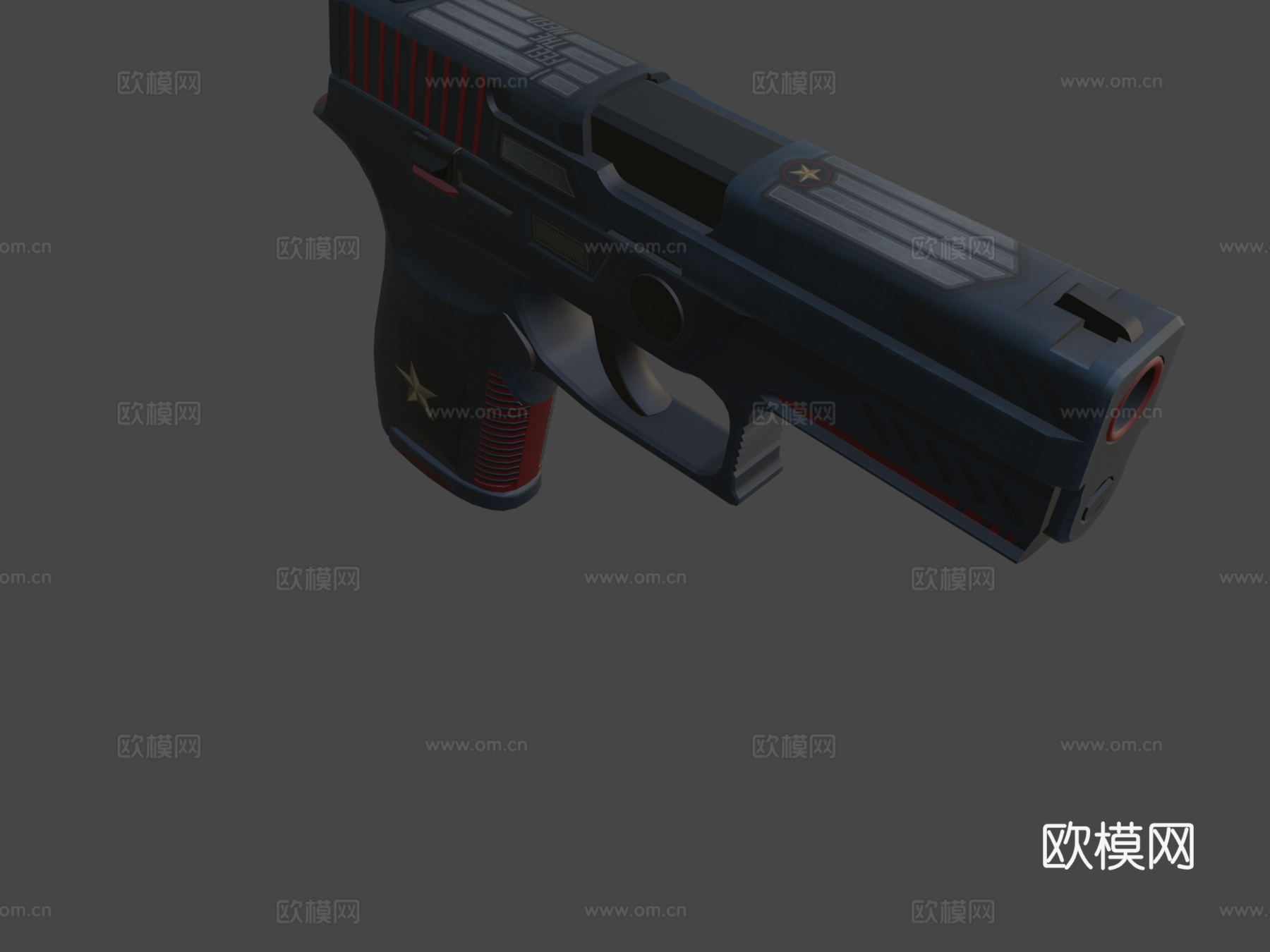 P250-壮志凌云(夜行者)3d模型
