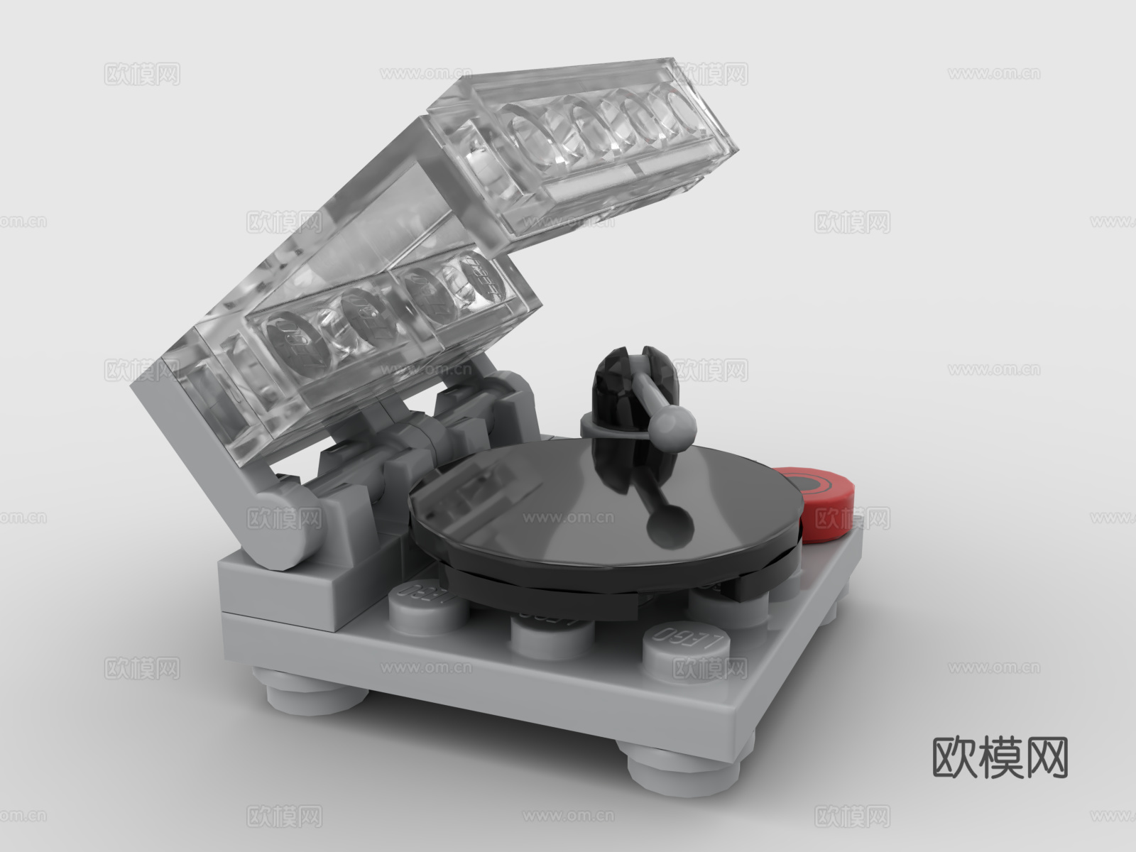 乐高 LEGO 玩具 积木 留声机 唱片机3d模型