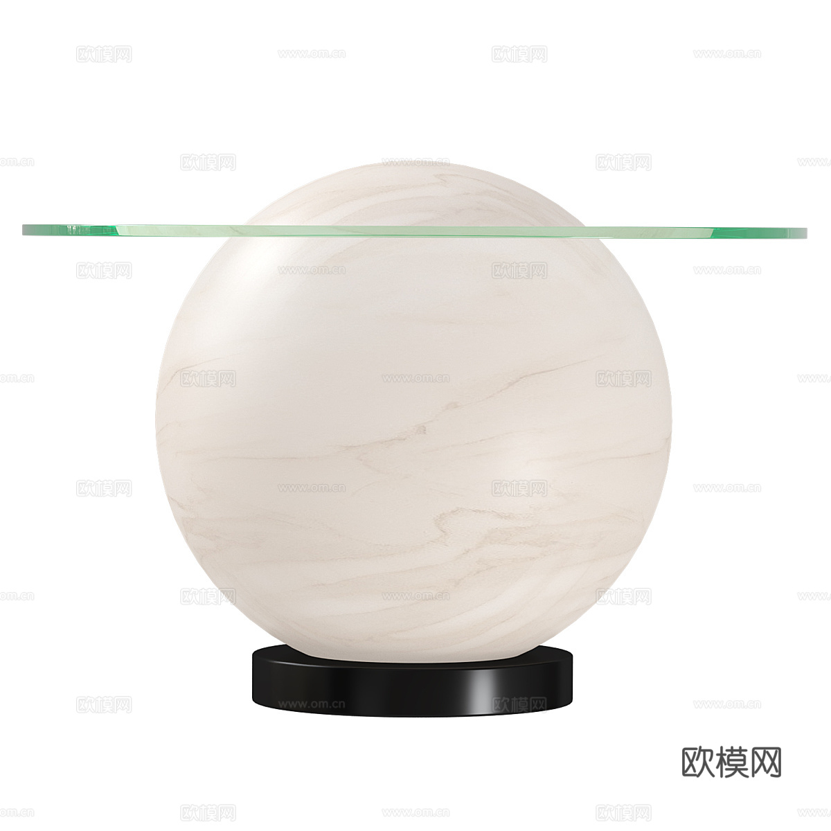 现代极简萤石落地灯桌3d模型