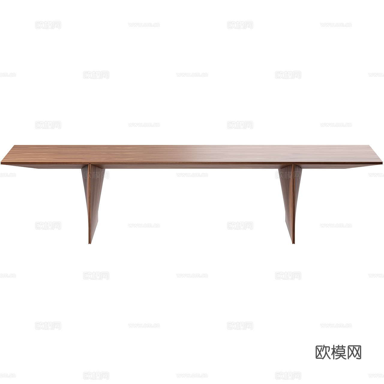 Molteni&amp;C 意式极简餐桌 胡桃木餐桌 实木餐桌3d模型