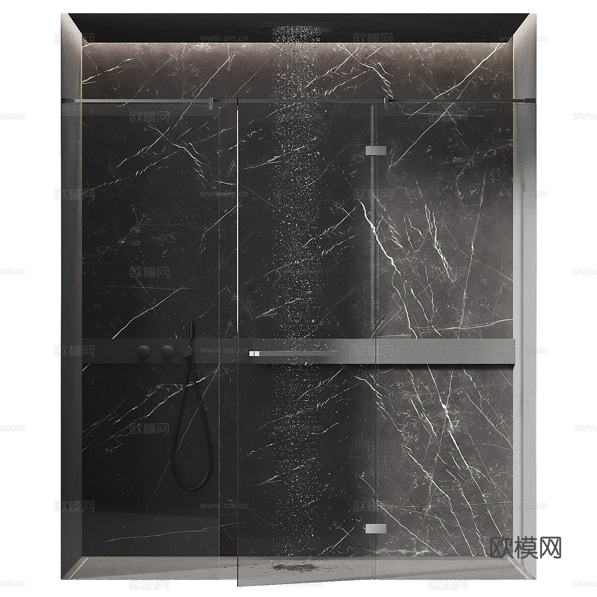 现代意式极简淋浴房3d模型