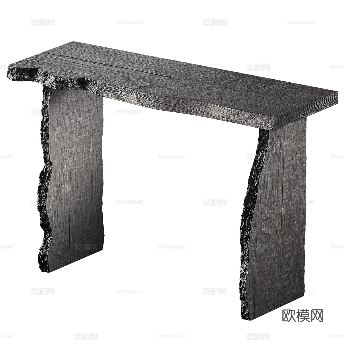 新中式侘寂实木端景台3d模型