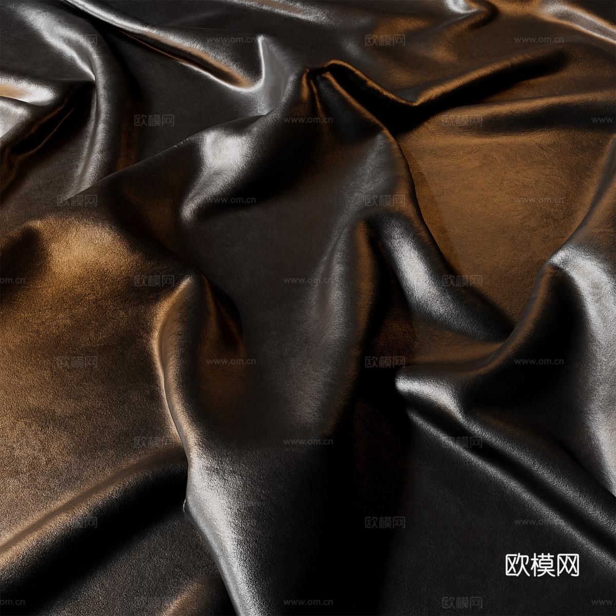 现代意式轻奢皮革材质3d模型