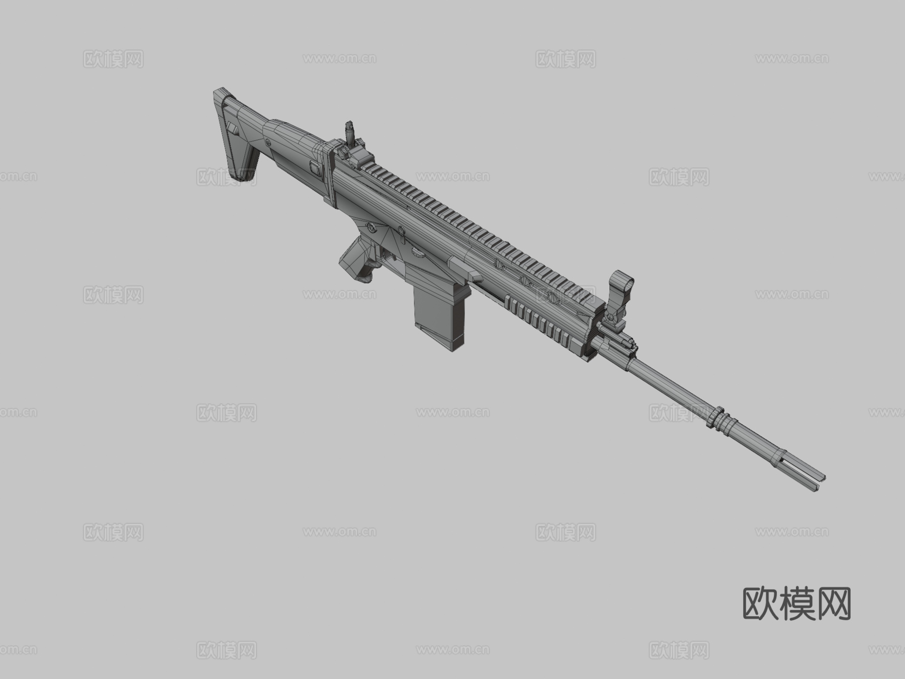 SCAR-H-翡翠3d模型