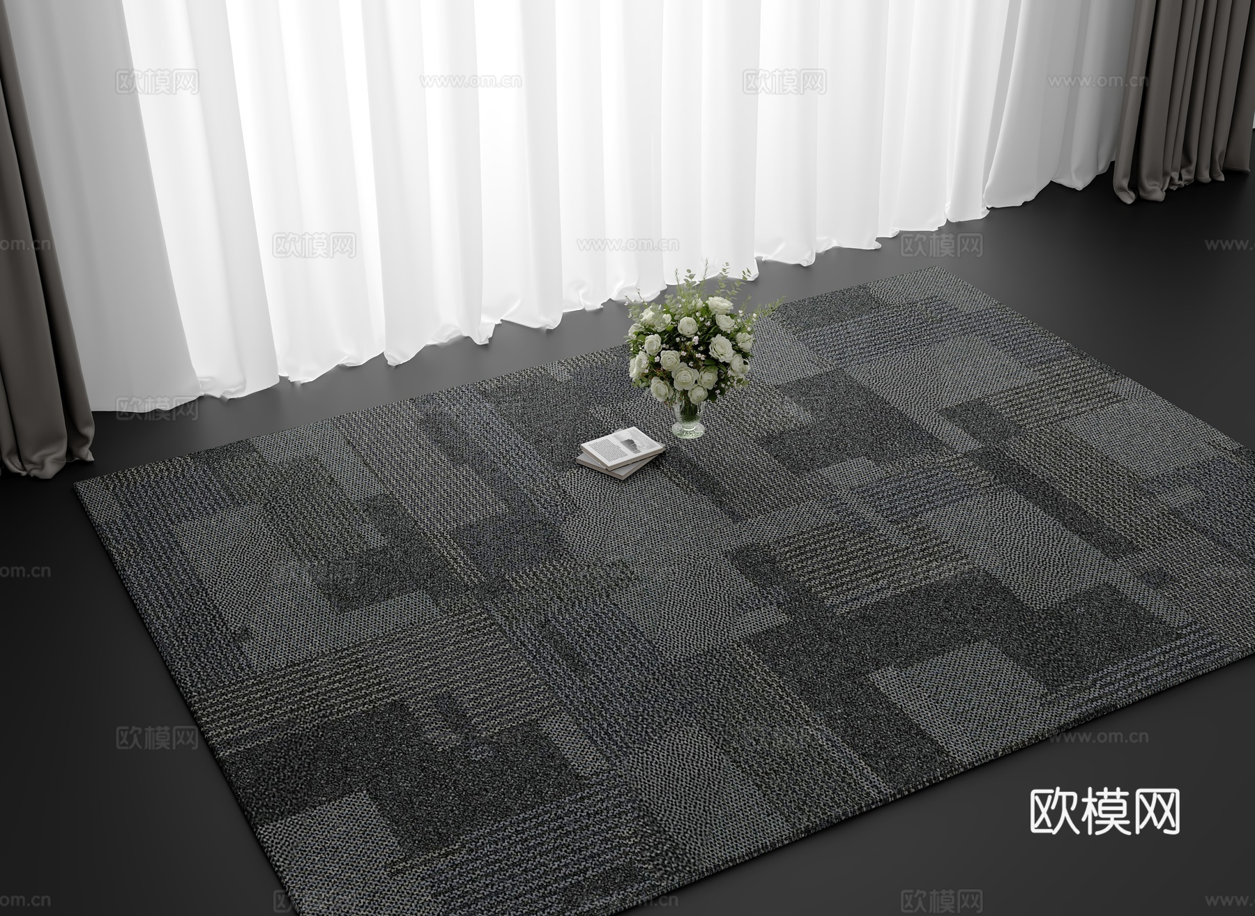 现代意式地毯3d模型