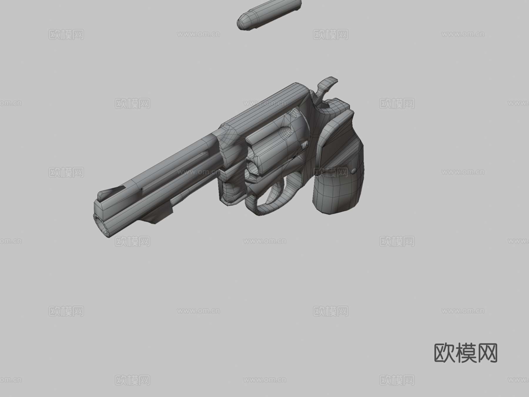 马格南左轮3d模型