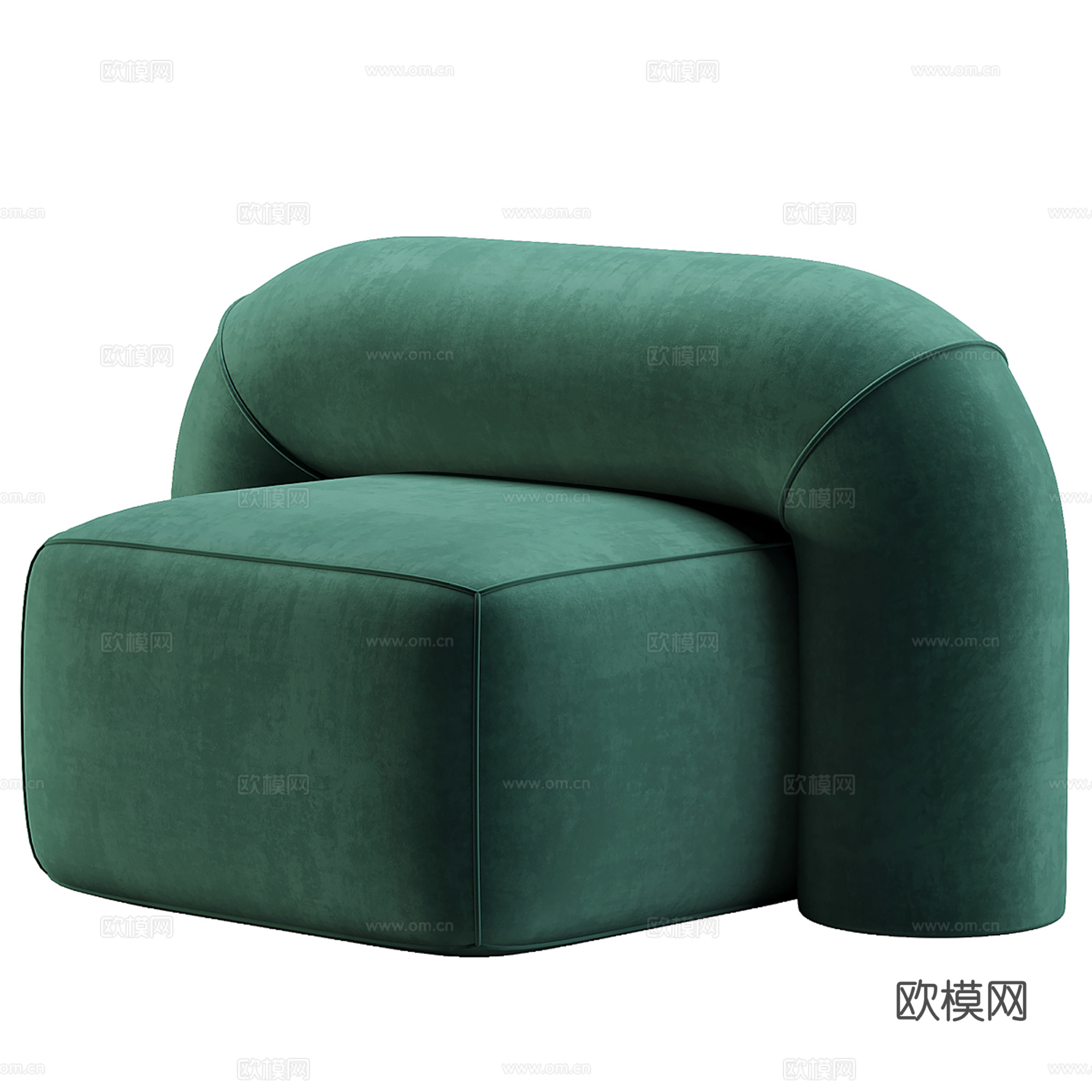 现代休闲单人沙发su模型