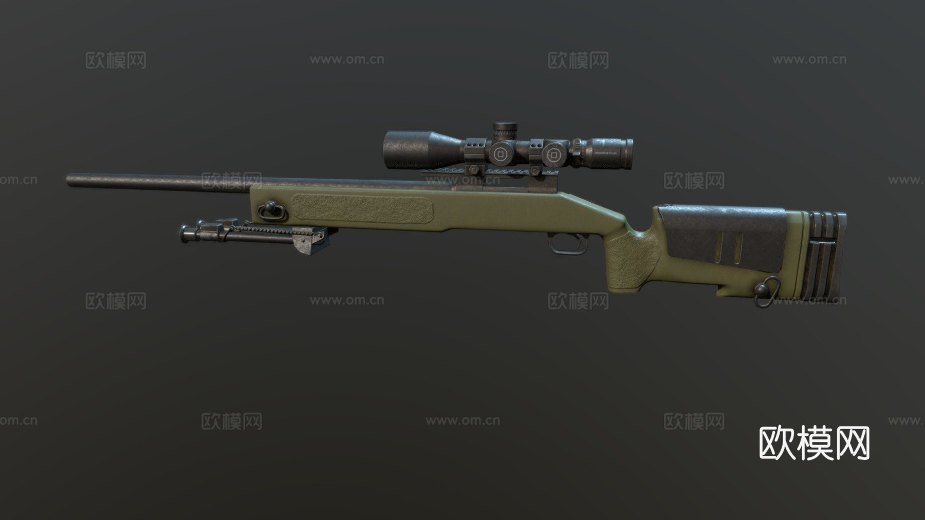 M40A3-游戏可用-狙击步枪3d模型