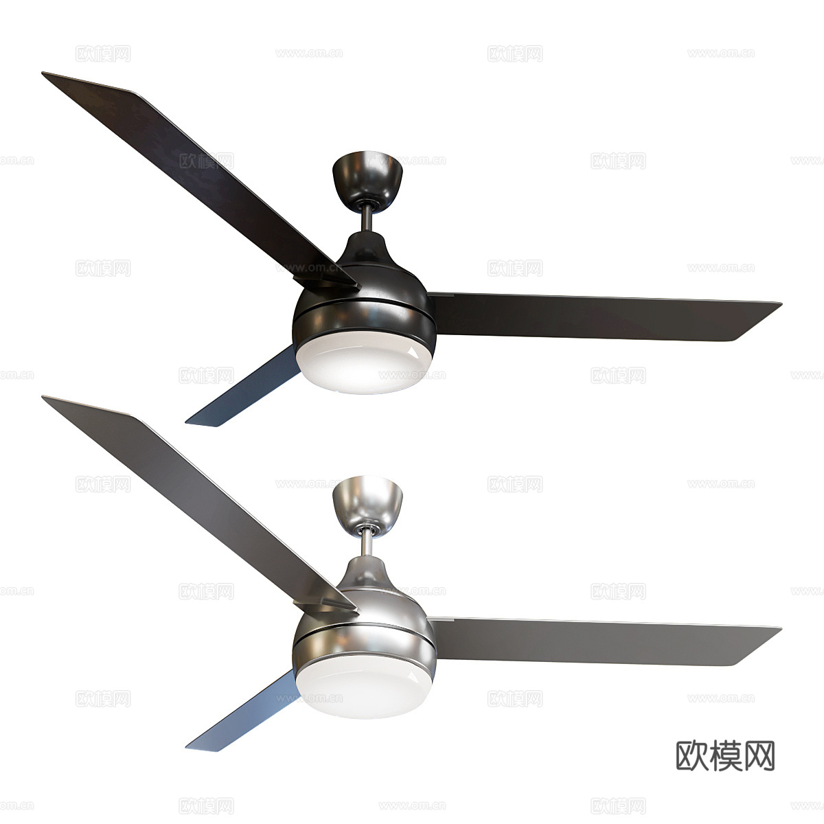 现代意式轻奢风扇灯3d模型