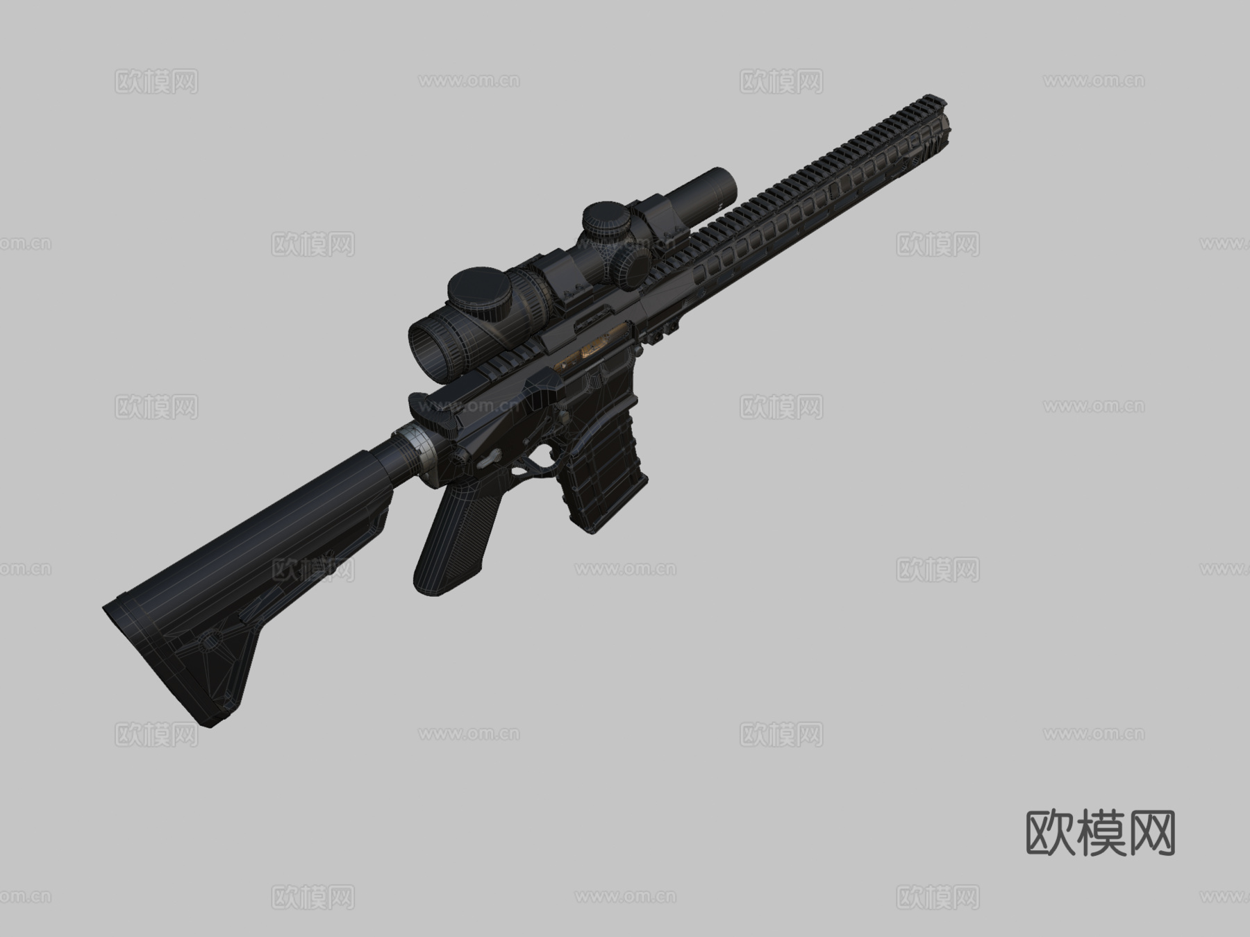 柯尔特AR-15步枪3d模型