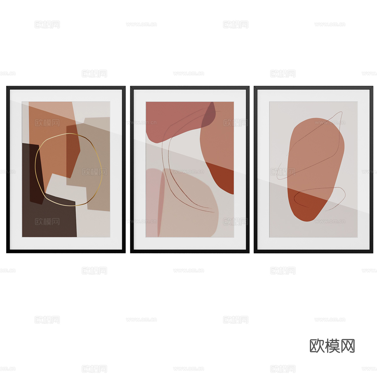 Desenio 现代挂画 装饰画 艺术画 抽象画 北欧画3d模型