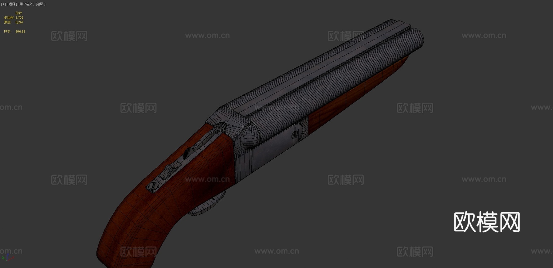 短管霰弹枪3d模型