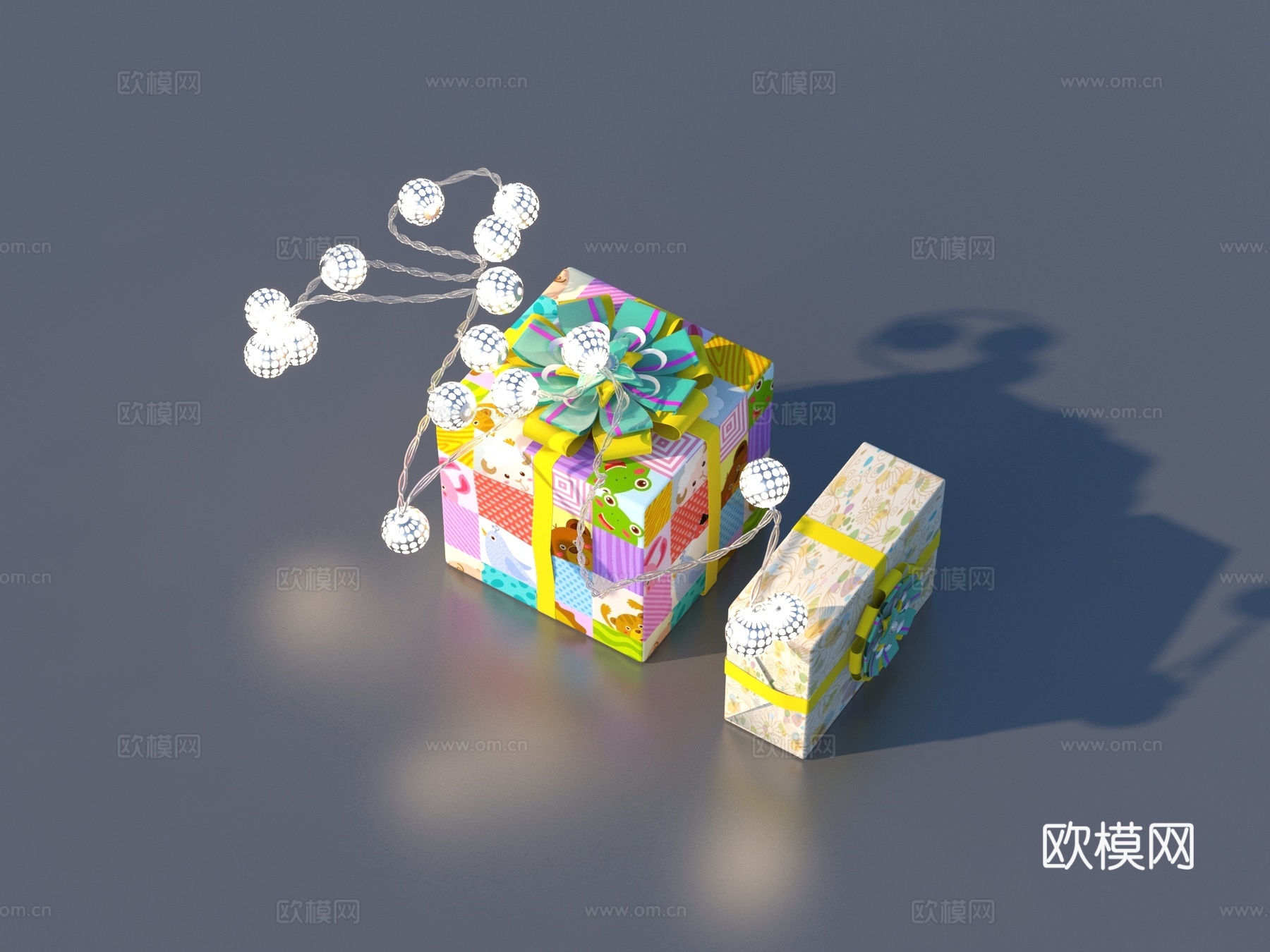 礼盒 礼物盒 包装盒 盒子3d模型