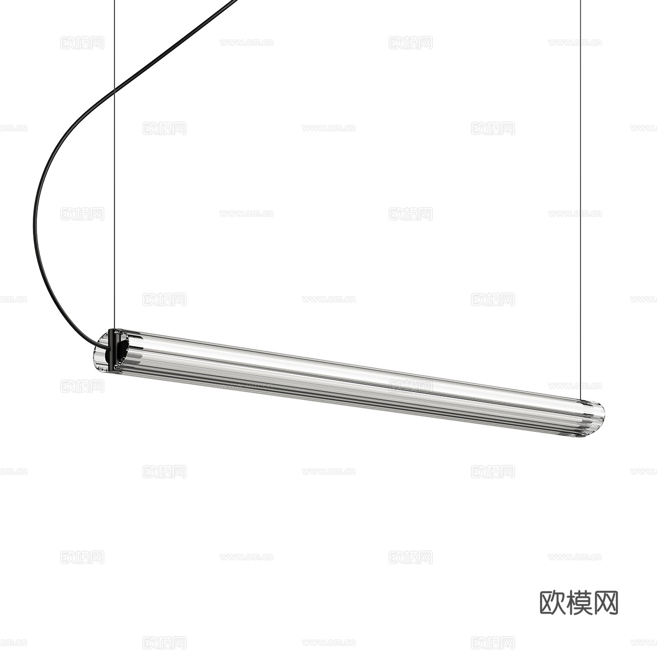 Parachilna 现代吊灯 极简吊灯 玻璃吊灯 长条吊灯3d模型