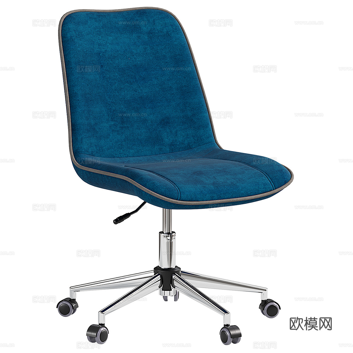 现代奶油风布艺办公椅3d模型