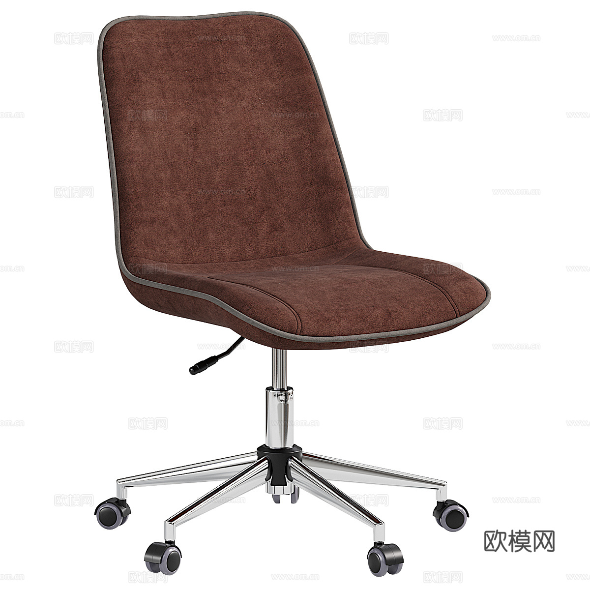 现代奶油风布艺办公椅3d模型