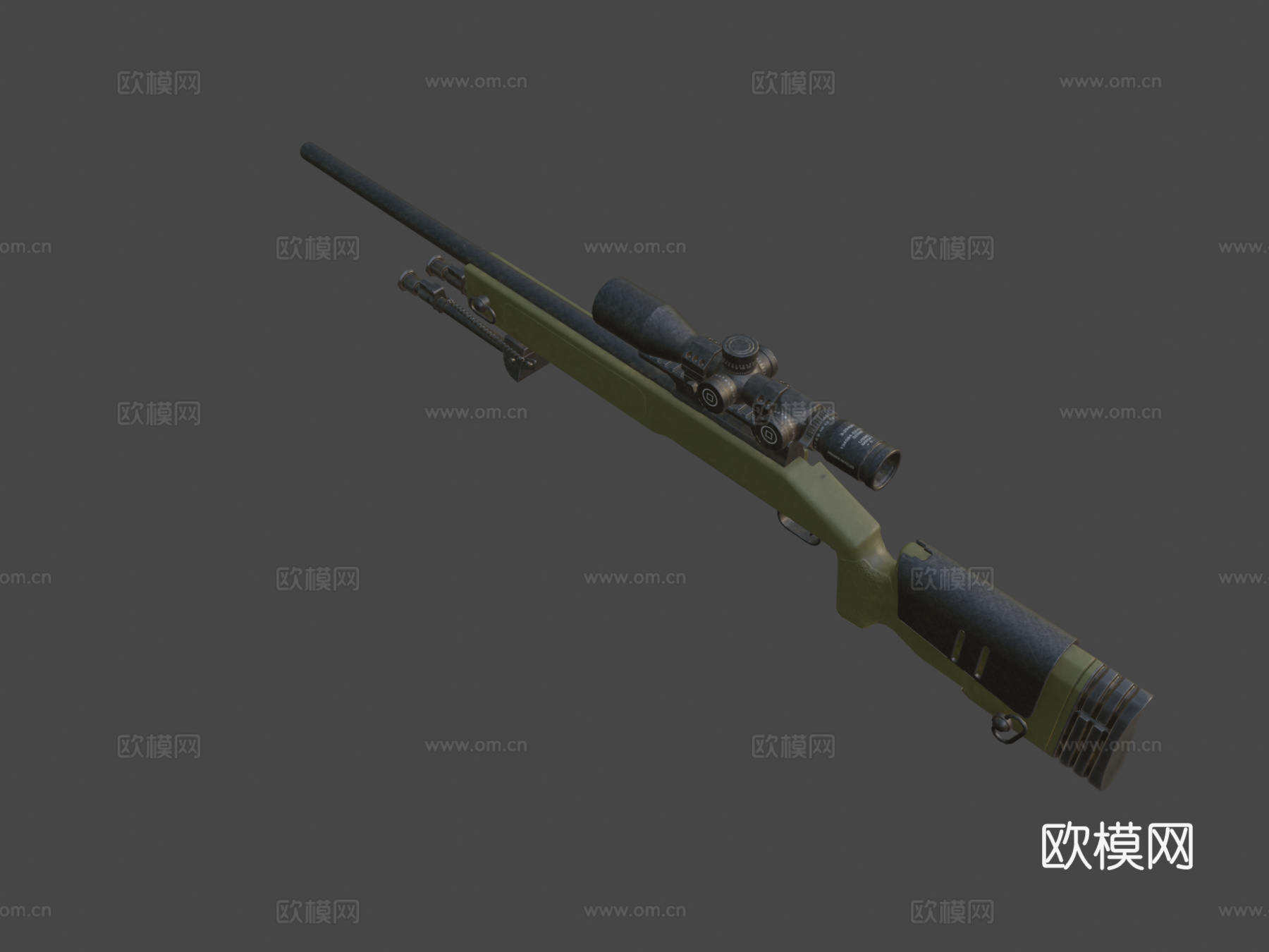 M40A3-游戏可用-狙击步枪3d模型
