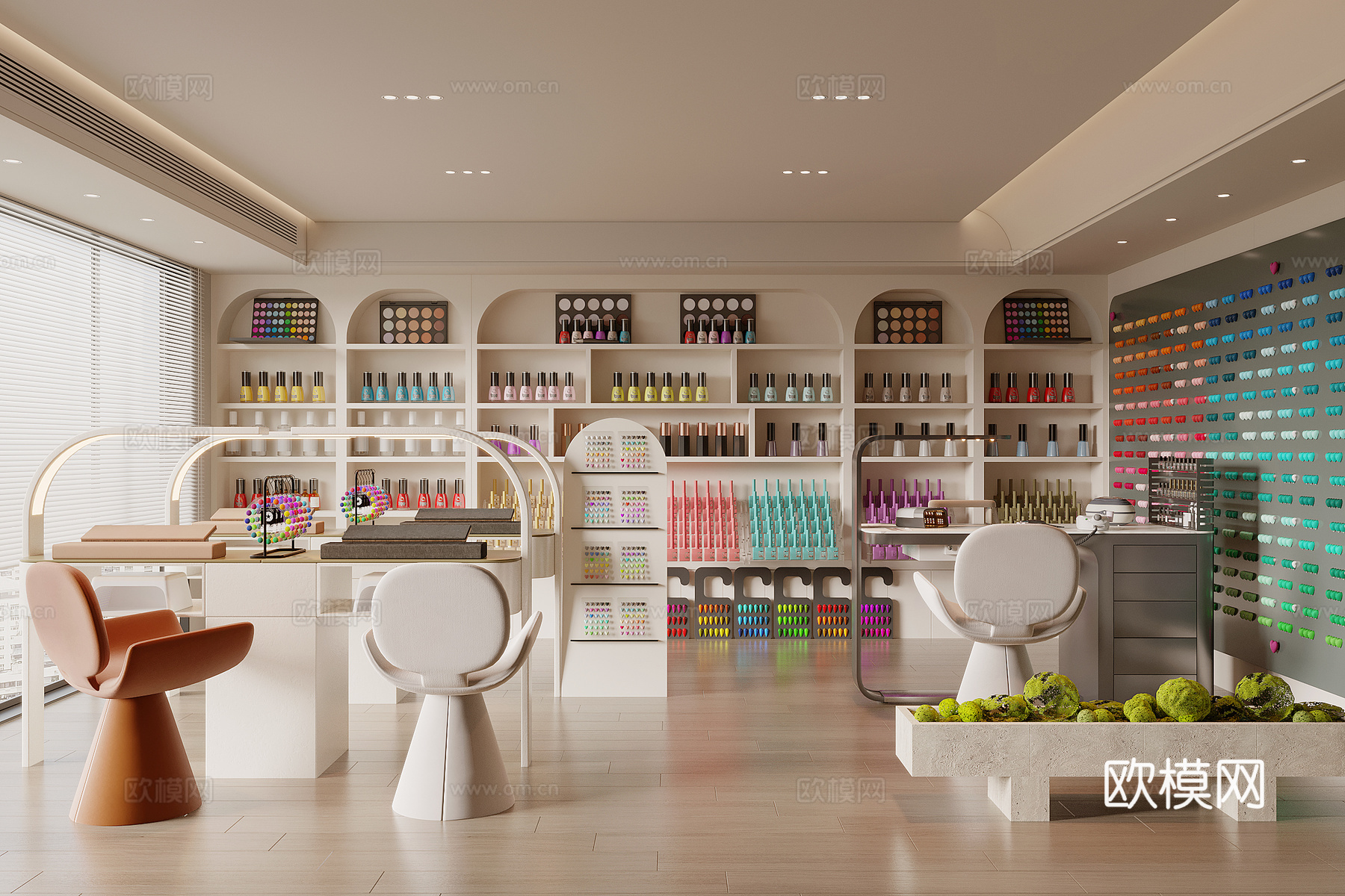 现代美甲店3d模型