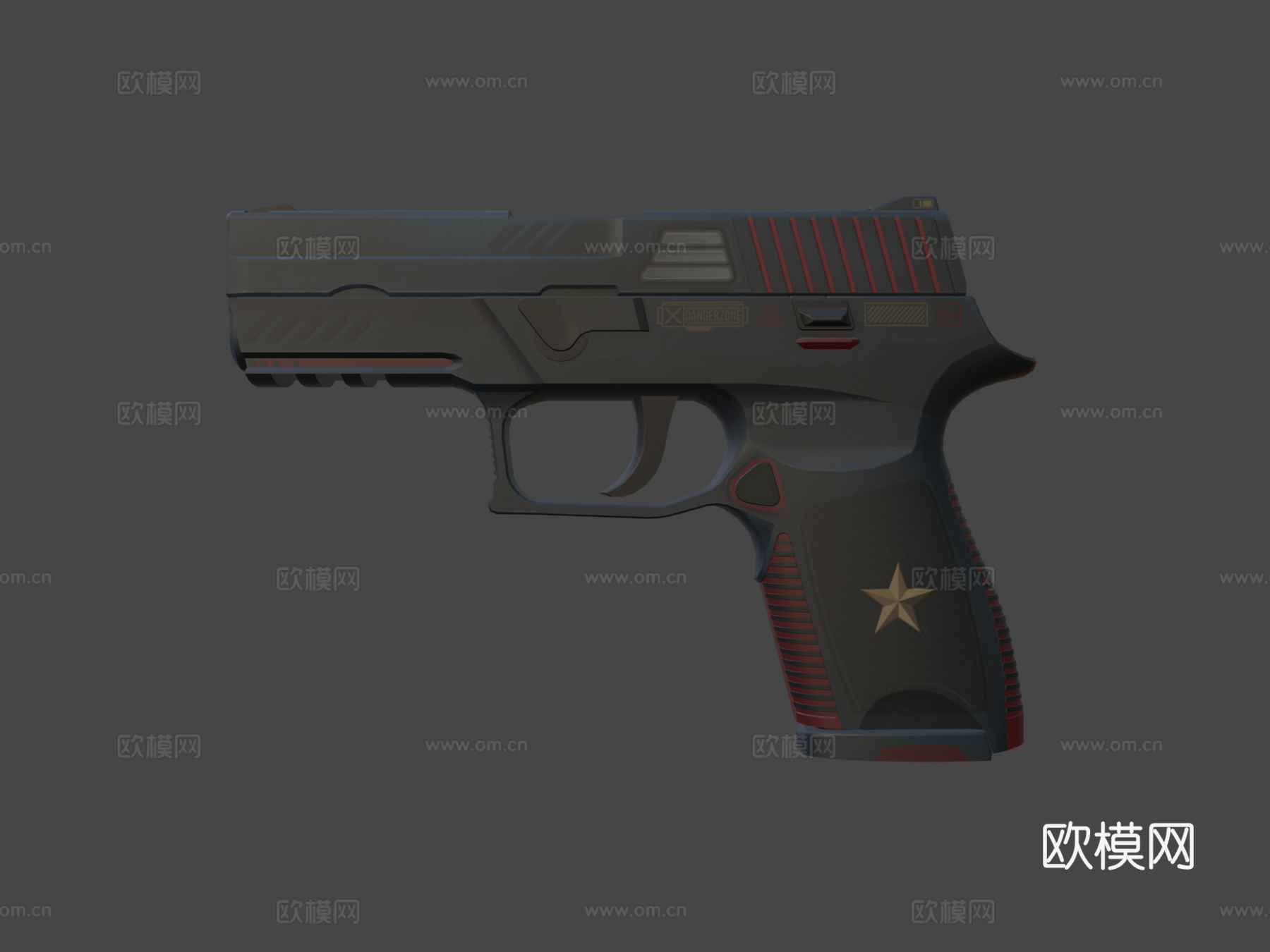 P250-壮志凌云(夜行者)3d模型