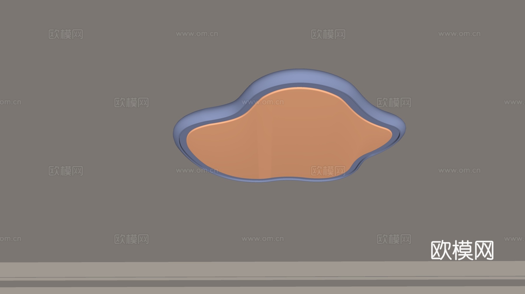 现代吸顶灯 几何形吸顶灯 卧室灯 艺术造型灯具 时尚客厅灯su模型下载（渲染图2）