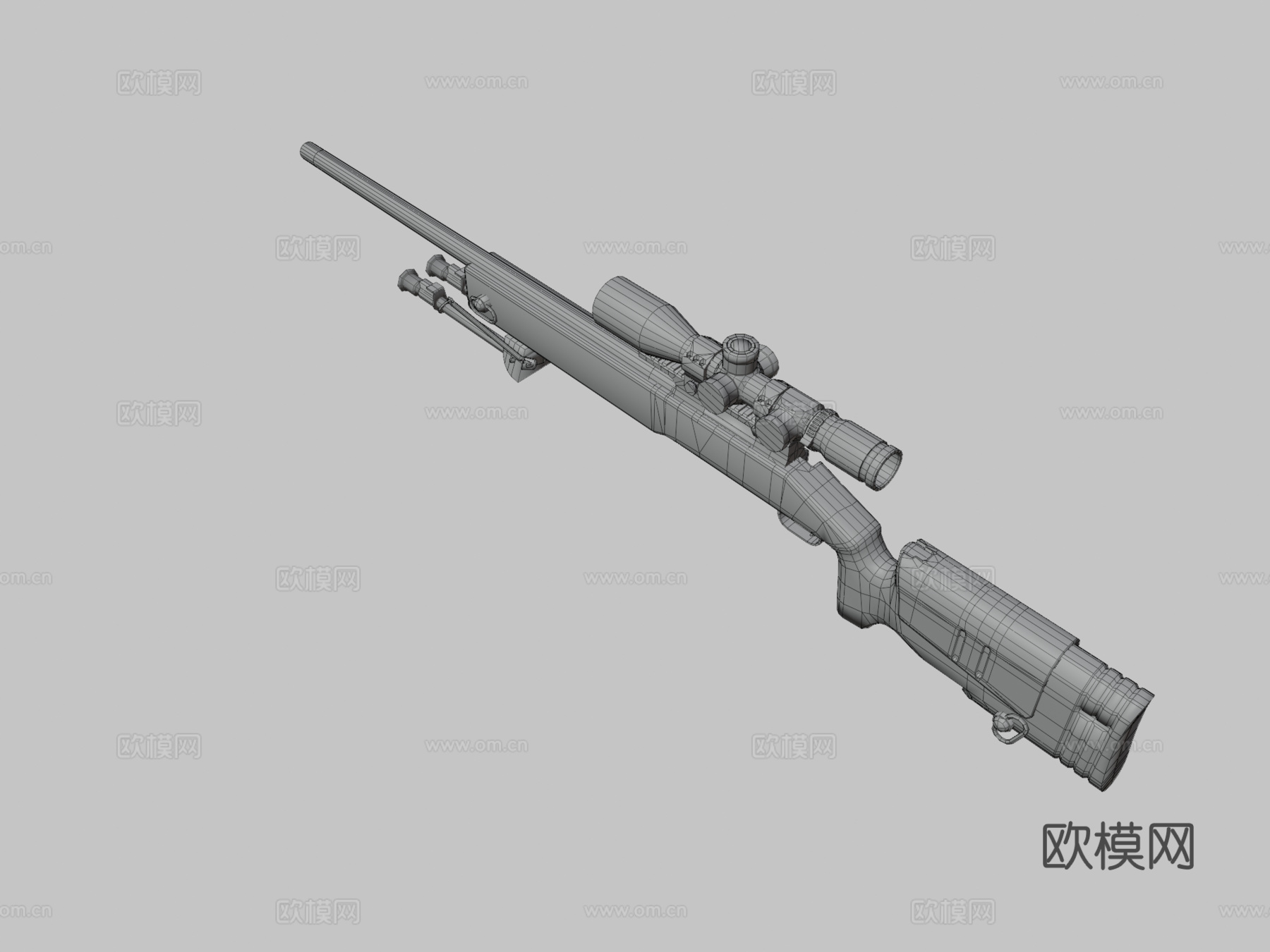 M40A3-游戏可用-狙击步枪3d模型