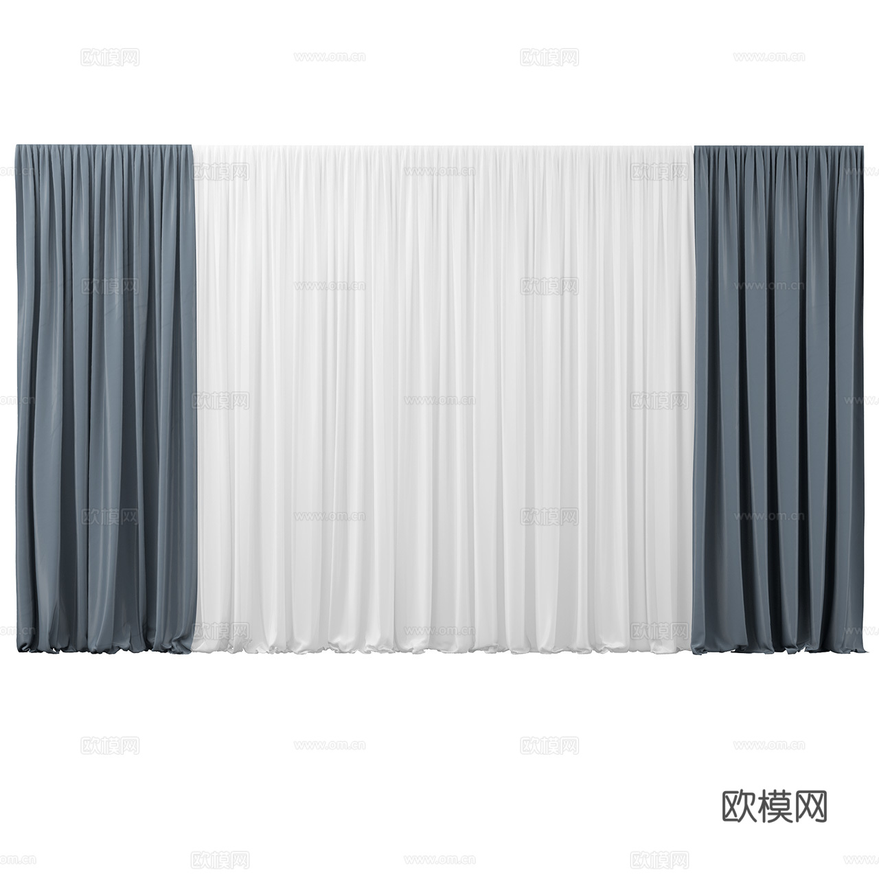 Dedar 现代窗帘 极简窗帘 布艺窗帘 纱帘 布帘3d模型