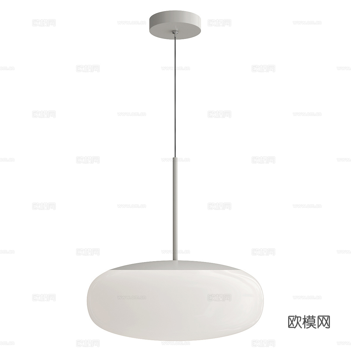 现代奶油风球形装饰小吊灯3d模型