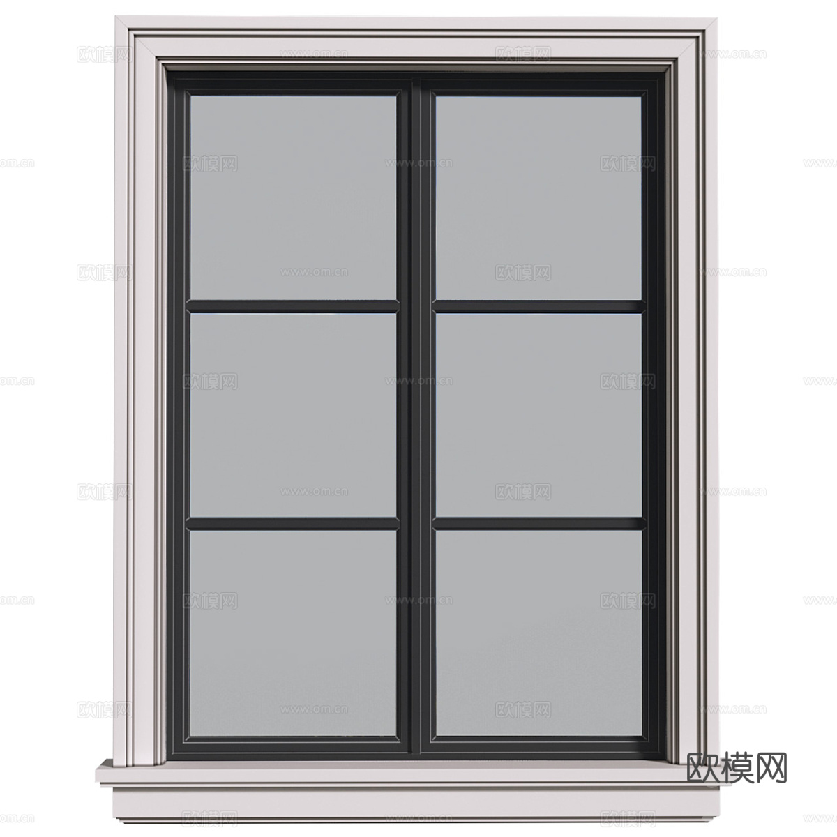 法式欧式外墙窗 平开窗3d模型