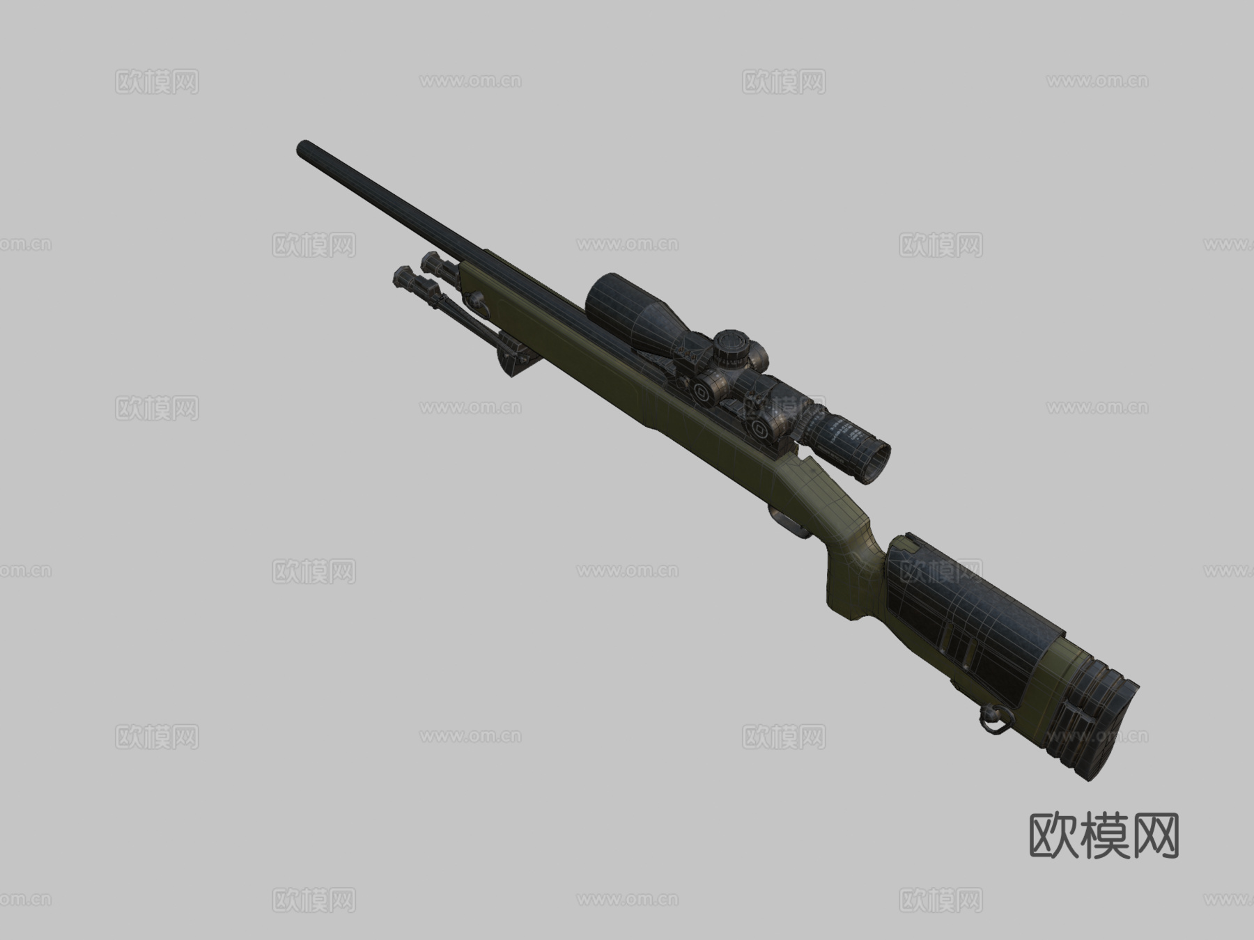 M40A3-游戏可用-狙击步枪3d模型