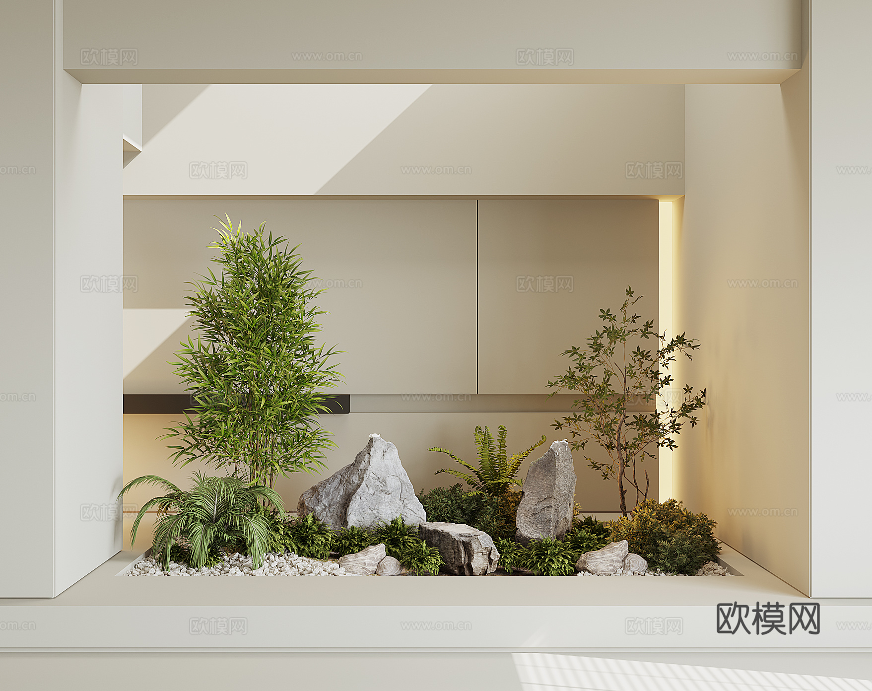 现代室内景观3d模型