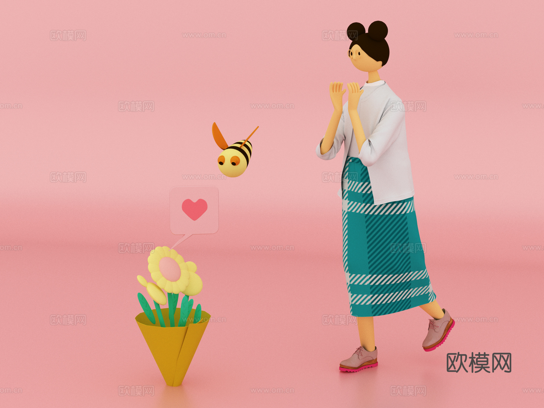 人物 卡通人物su模型
