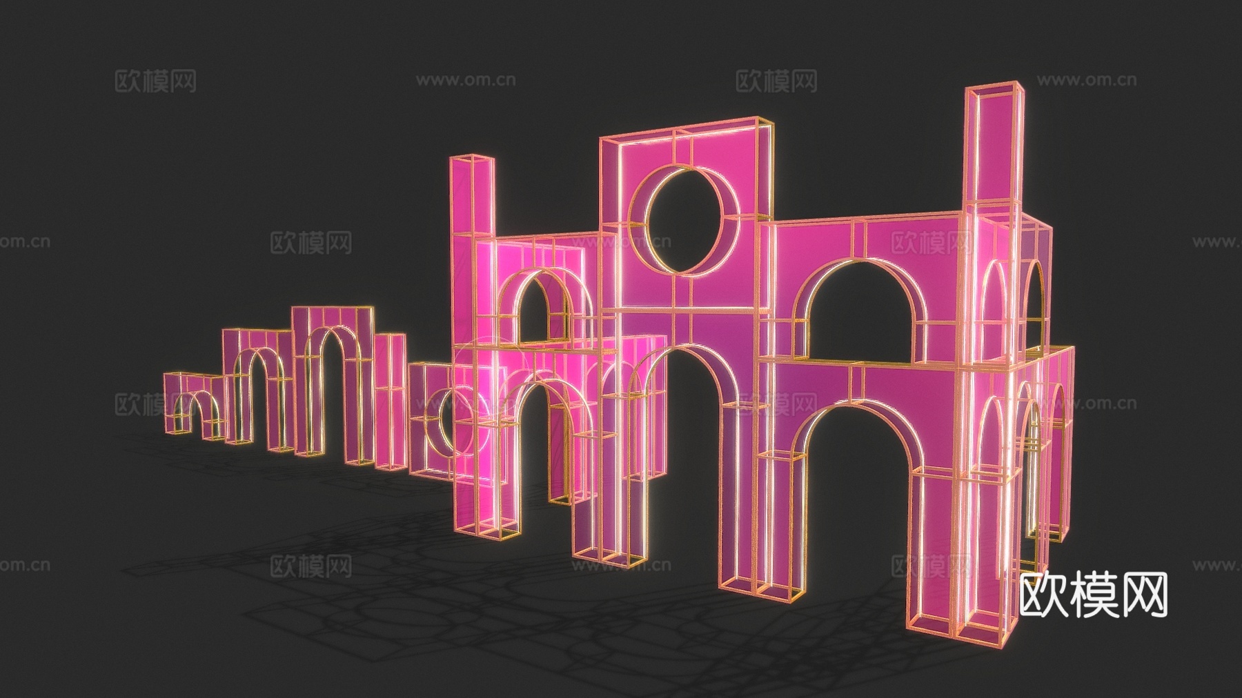 现代商业外摆 室内艺术装置 网红打卡点 商业美陈 美陈装置3d模型
