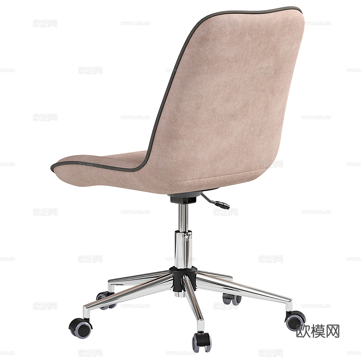 现代奶油风布艺办公椅3d模型