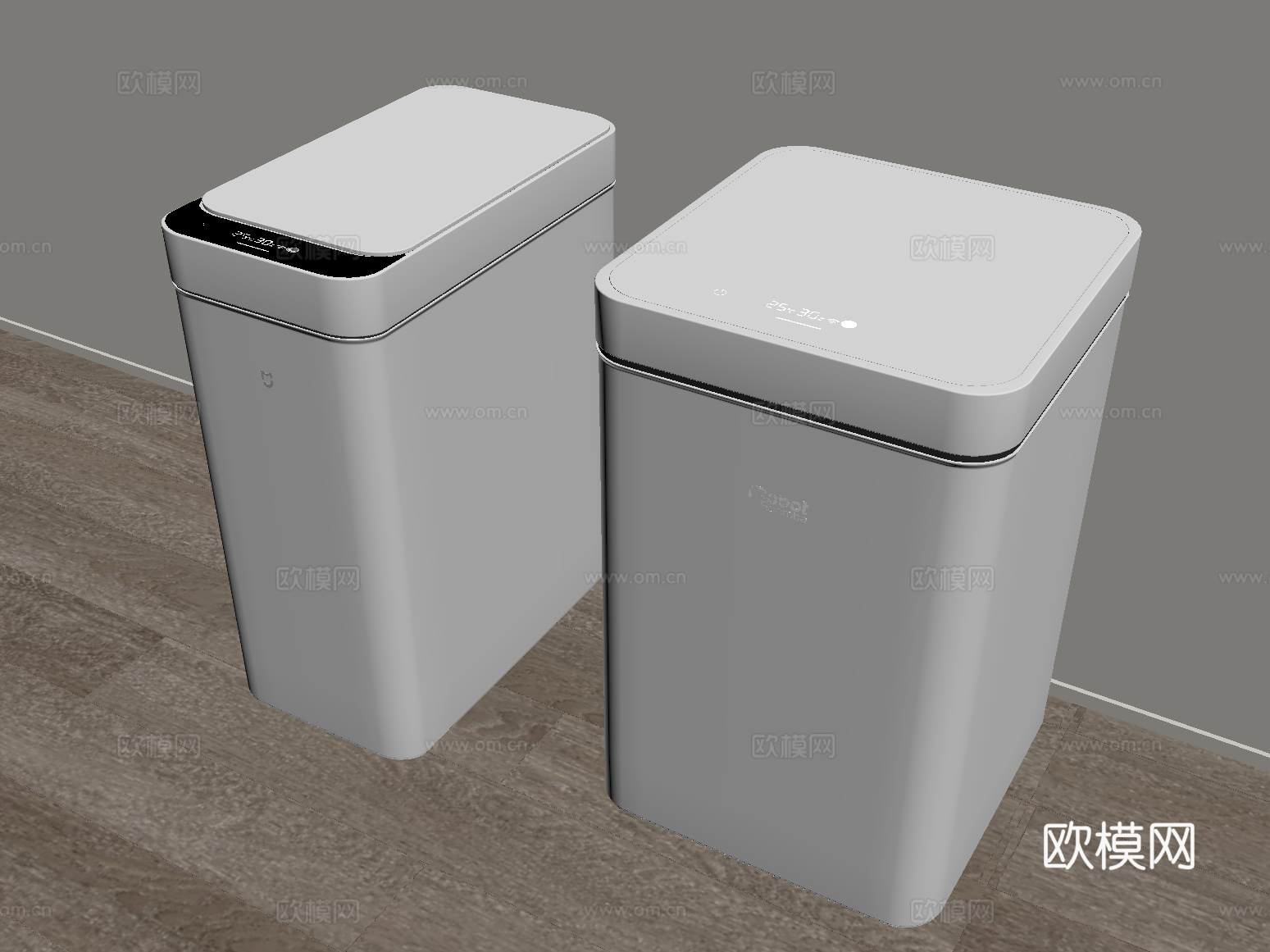 现代垃圾桶 智能垃圾桶su模型