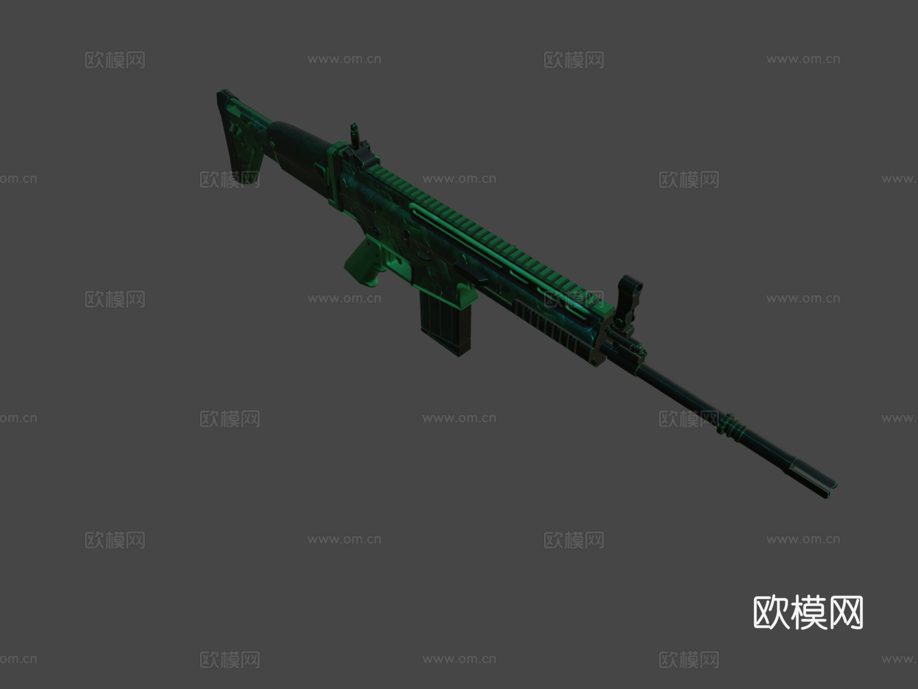 SCAR-H-翡翠3d模型