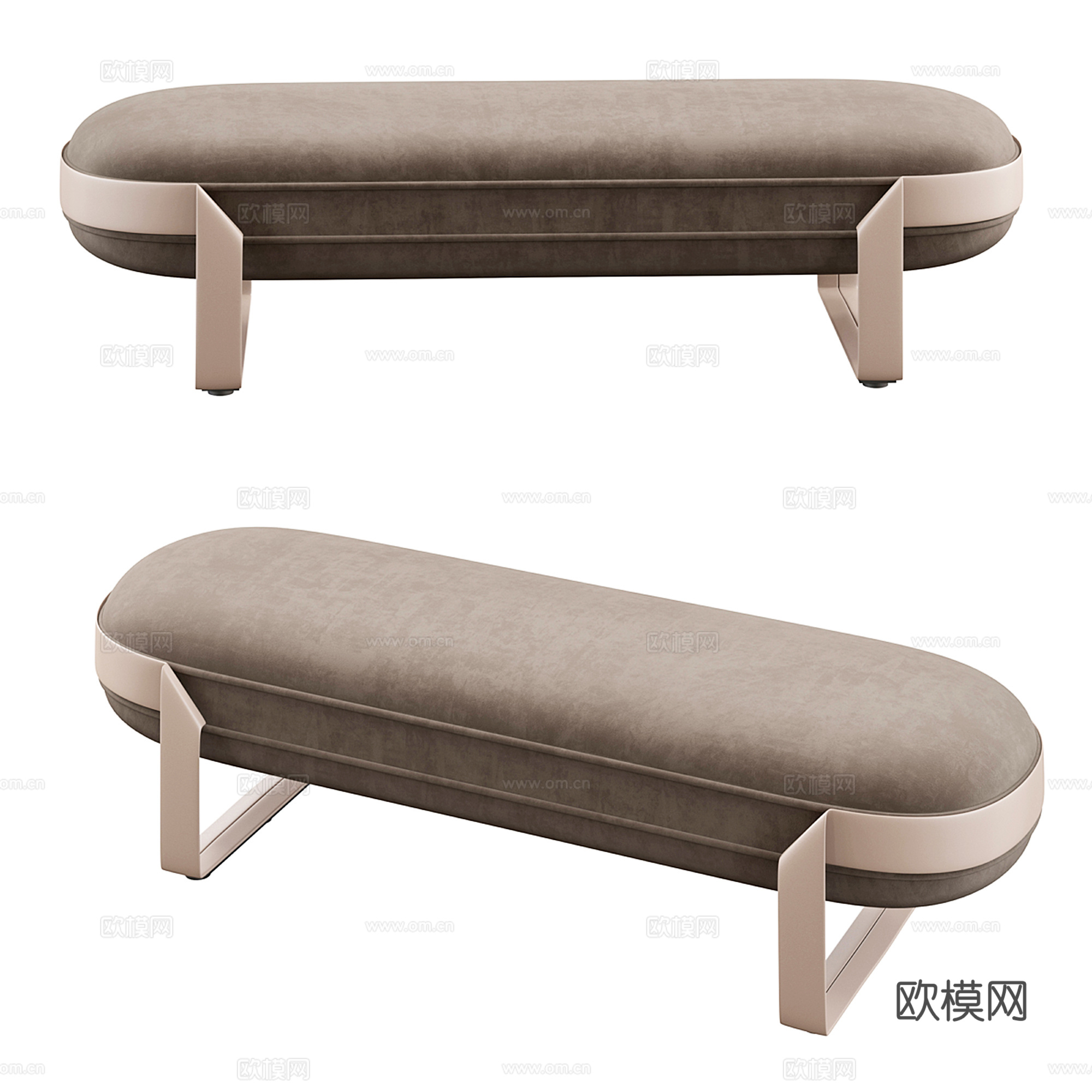 现代沙发凳 长凳su模型