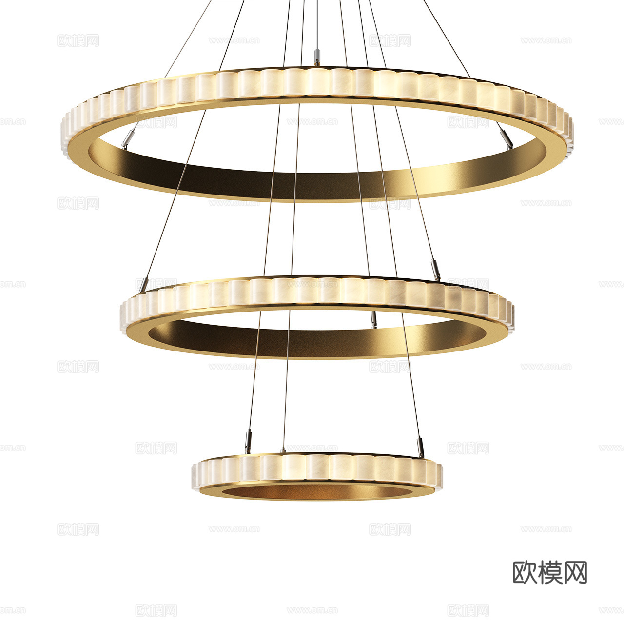 Avalon 意式轻奢吊灯 金属吊灯 大理石吊灯 透光石吊灯3d模型