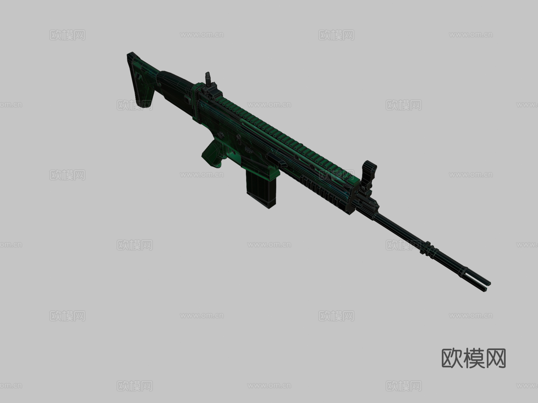 SCAR-H-翡翠3d模型