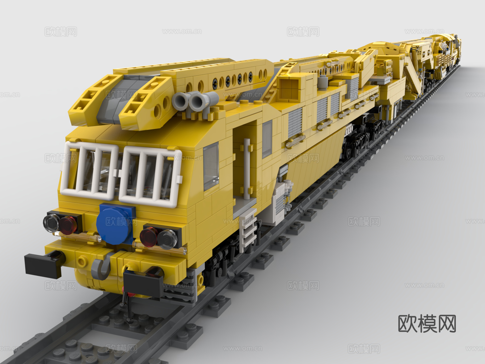 乐高 LEGO 玩具 黄色 火车 轻轨 地铁 高铁 动车 城3d模型