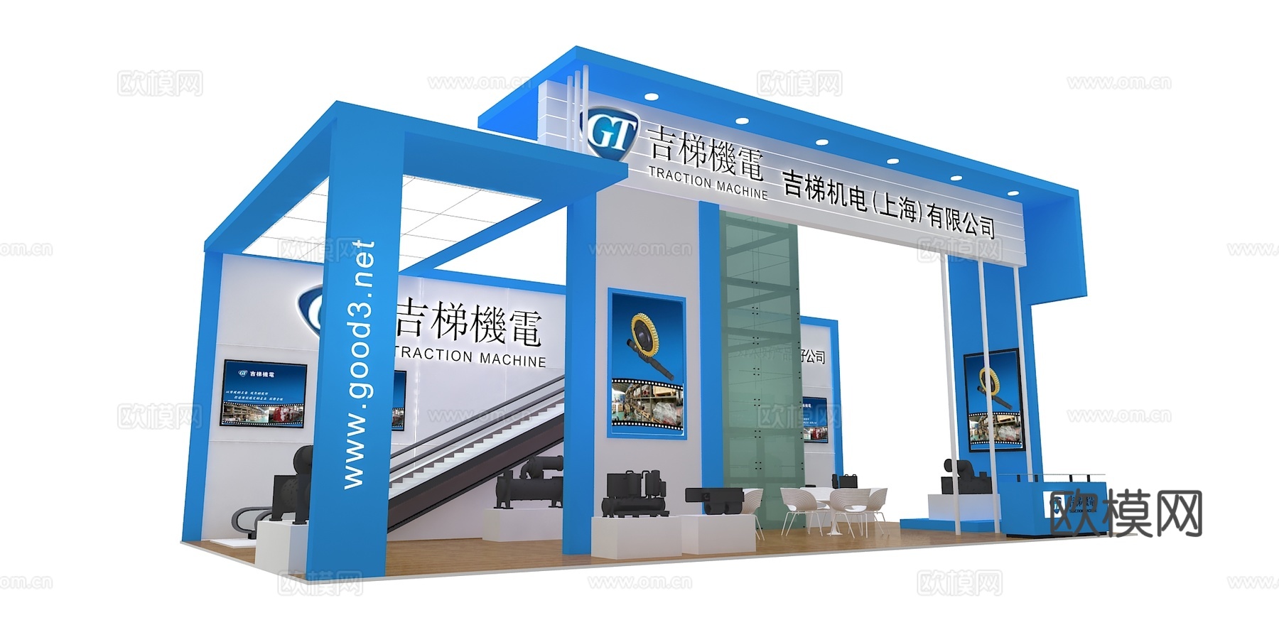 吉梯机电展台3D模型3d模型3d模型