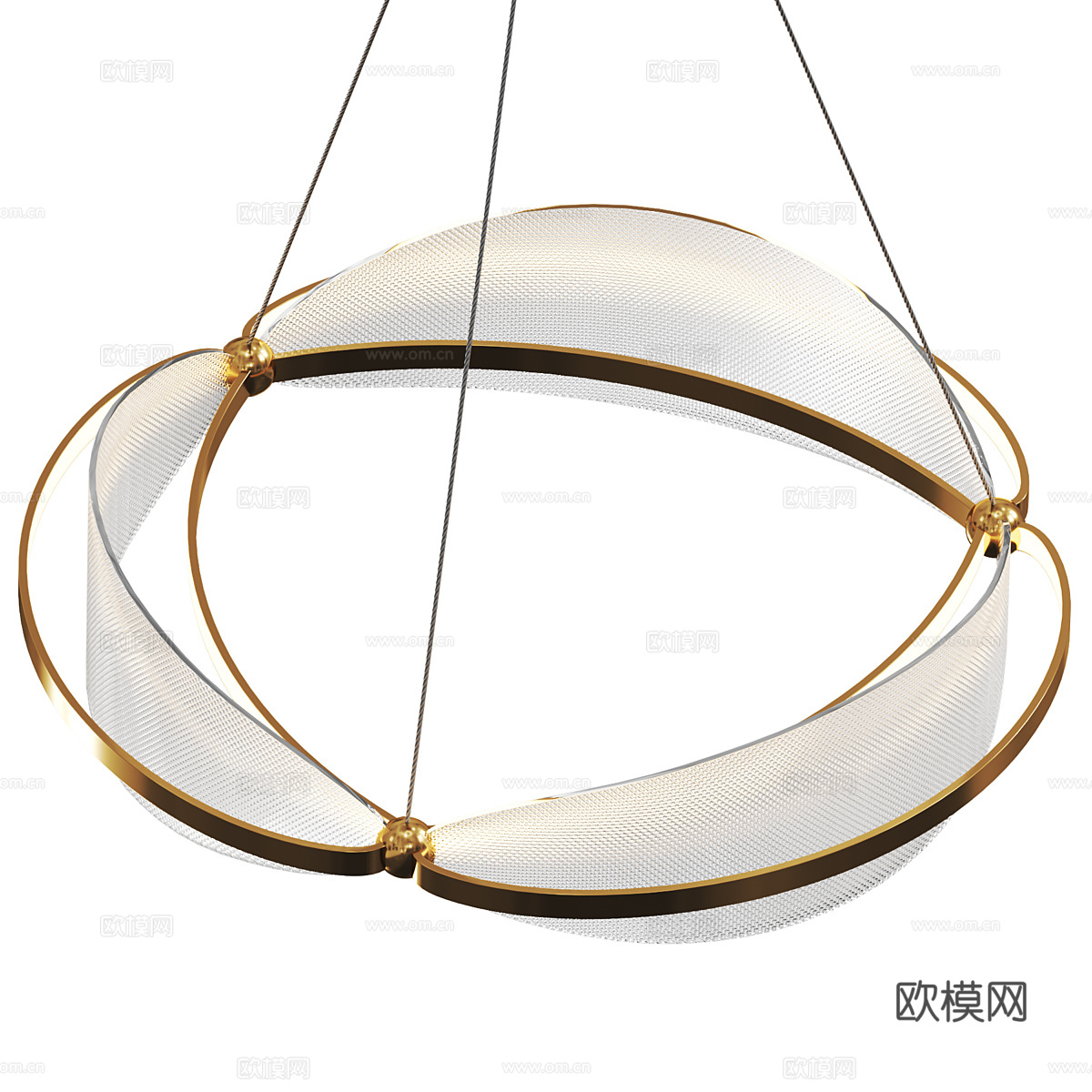 现代轻奢装饰吊灯3d模型