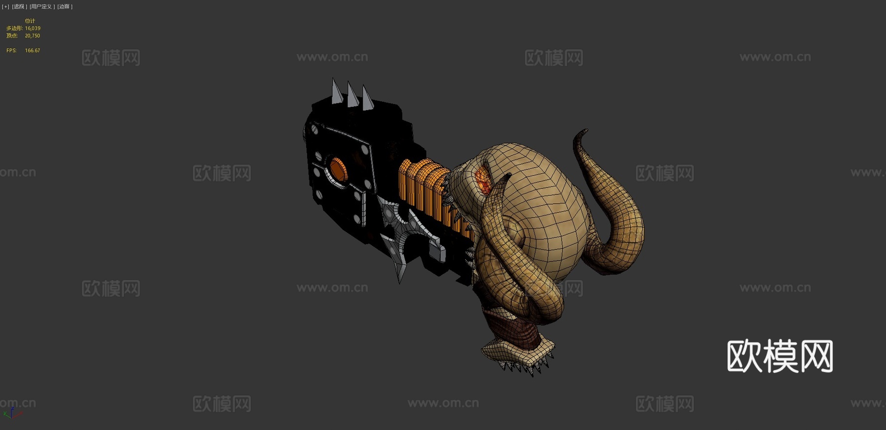 死神等离子枪3d模型