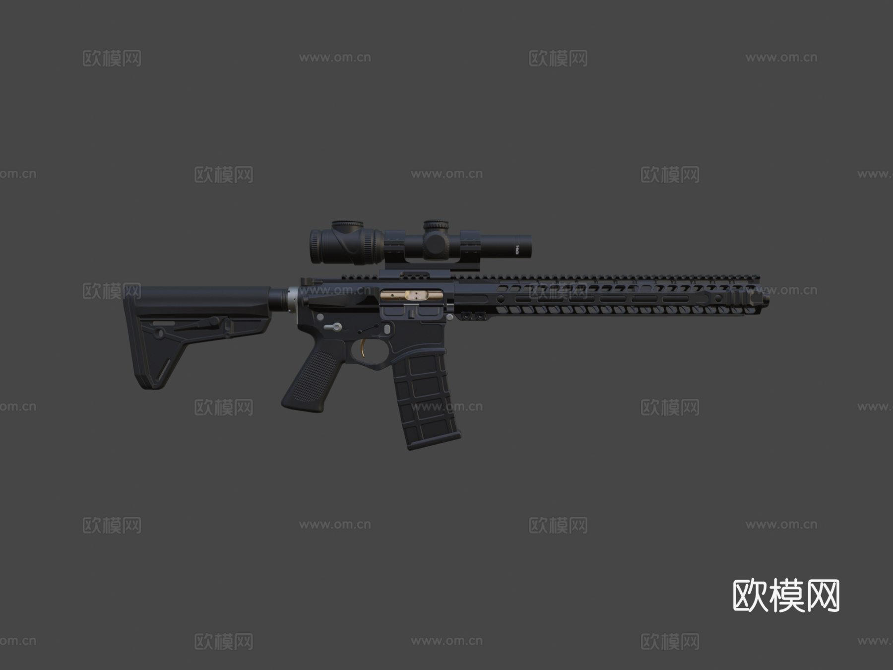 柯尔特AR-15步枪3d模型