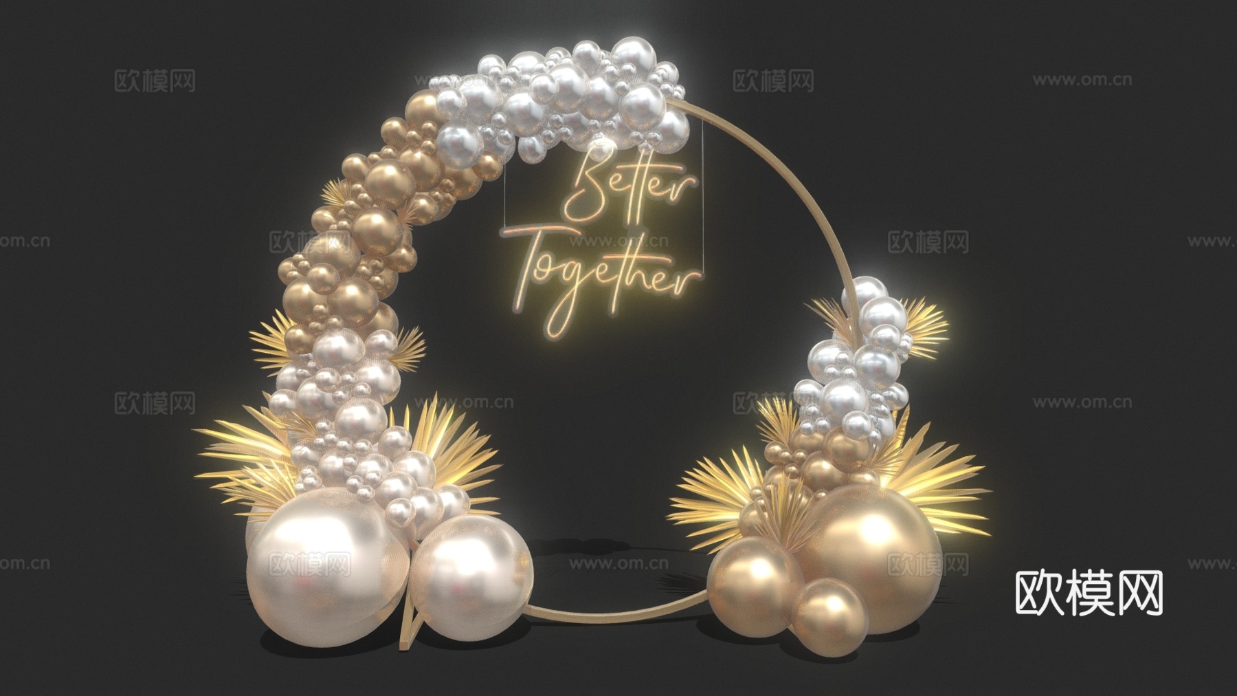 现代打卡墙 网红打卡点 合影墙 美陈艺术装置 签名墙3d模型