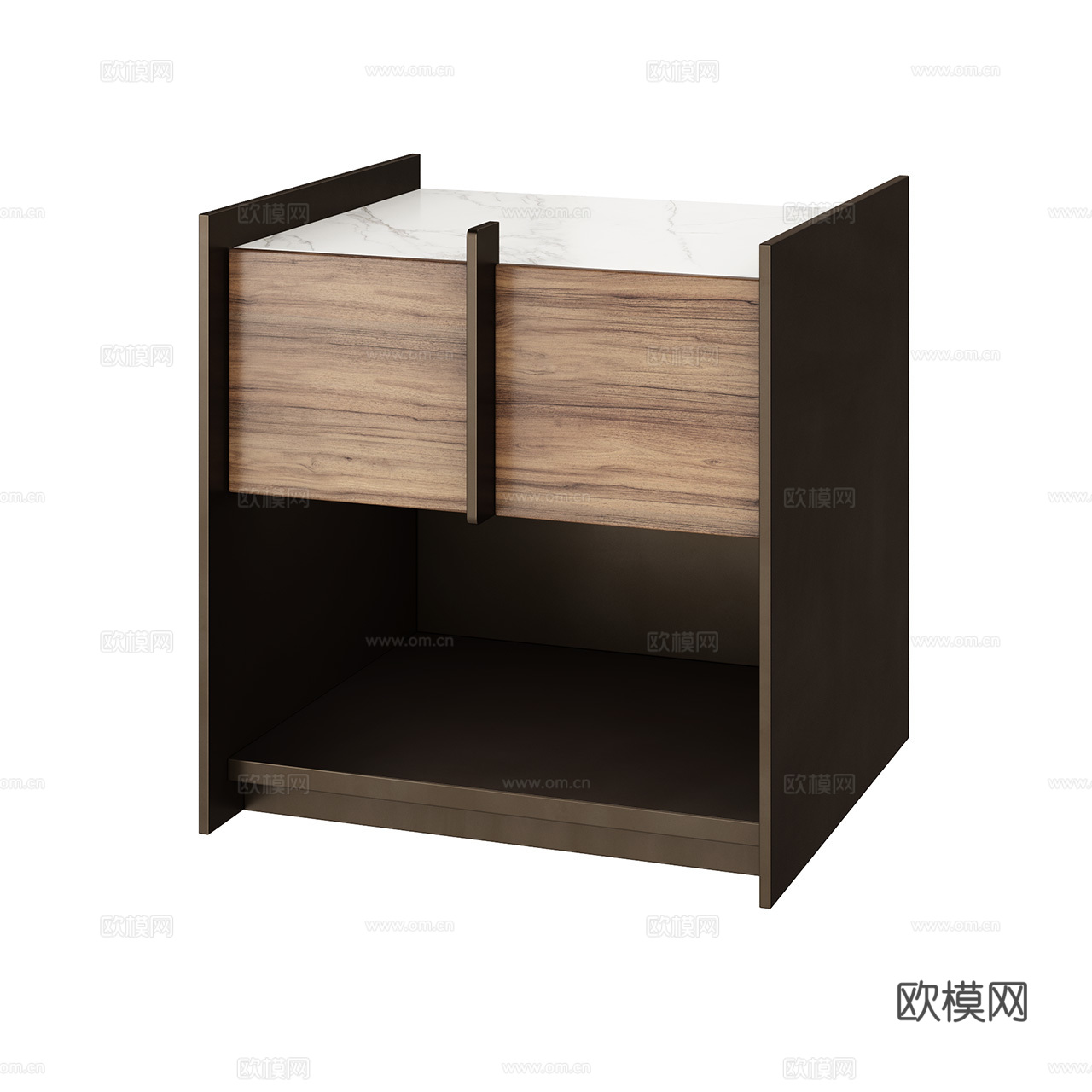 Bonaldo 极简床头柜 复古床头柜 大理石床头柜 抽屉柜3d模型