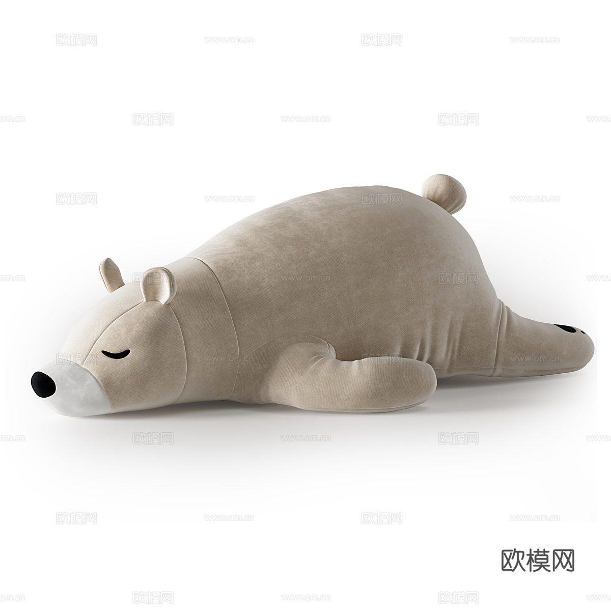 现代奶油风儿童毛绒玩具3d模型