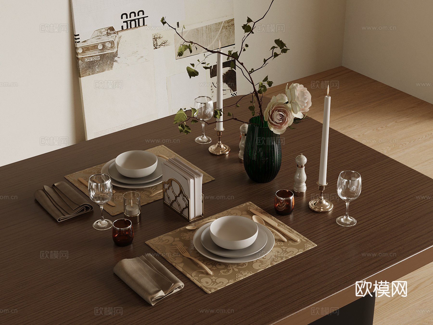 餐具 现代餐具su模型