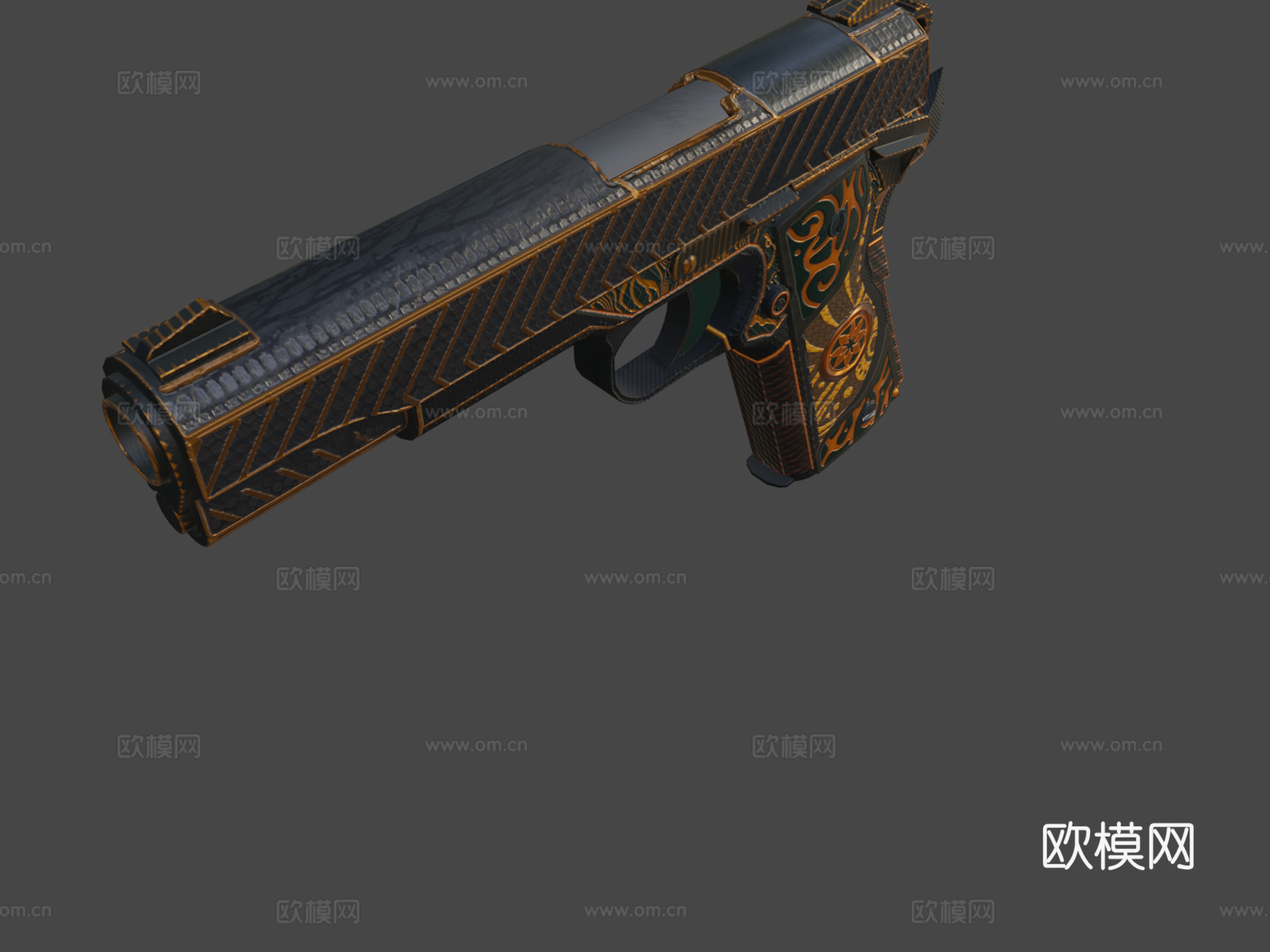 M1911-储备型3d模型