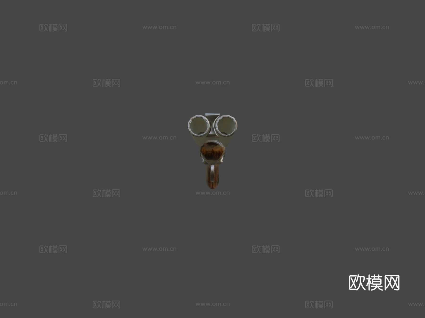 双管枪3d模型