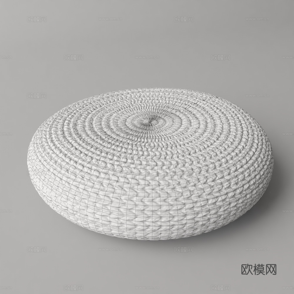 编织蒲团 蒲团坐垫 圆形蒲团坐垫3d模型
